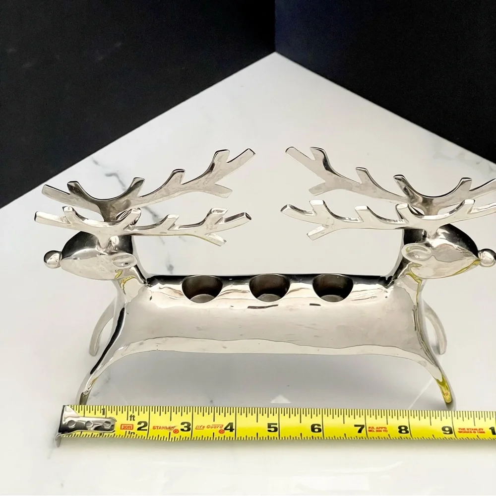 Silver Reindeer Candle Holder by Pottery Barn